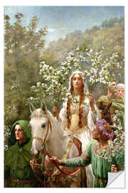 Selvklebende plakat Queen Guinevere's Maying