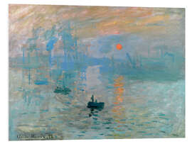Quadro em PVC  Impressão, nascer do sol - Claude Monet