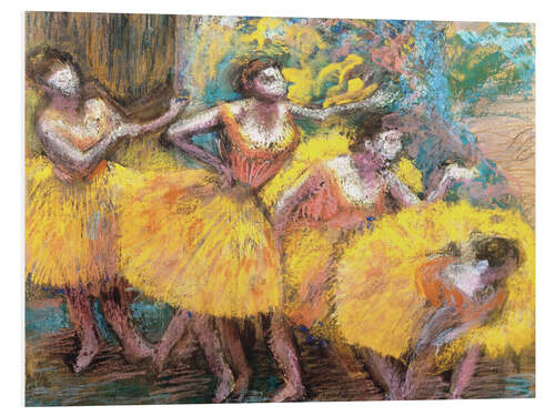 Tableau en PVC Danseuses en jaune et rose