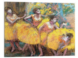 Quadro em plexi-alumínio Dancers in Lemon and Pink