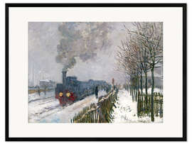 Framed art print Train in the snow (The Locomotive)