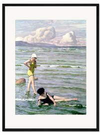 Gerahmter Kunstdruck Badende Mädchen