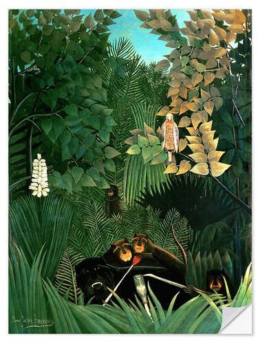 Autocolante decorativo Macacos na selva