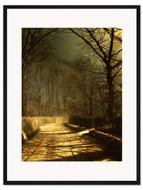 Gerahmter Kunstdruck Ein Weg im Mondlicht