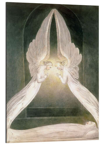 Aluminium print The Angels hovering over the Body of Christ in the Sepulchre