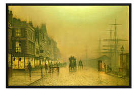 Gerahmter Kunstdruck Liverpool Hafen