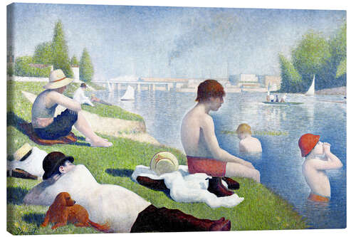 Tableau sur toile Une baignade à Asnières