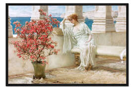 Gerahmter Kunstdruck Ihre Augen sind mit ihren Gedanken weit weg