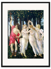 Gerahmter Kunstdruck Detail von der Drei Grazien und Merkur, von "Frühling"
