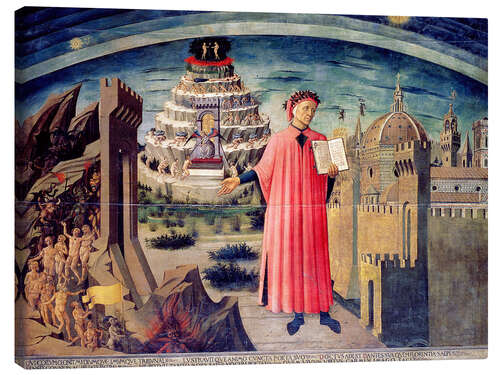 Lienzo La Divina Comedia ilumina Florencia