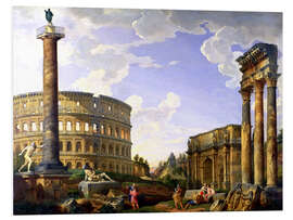 Foam board print Roman Capriccio Showing the Colosseum