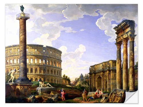 Vinilo para la pared Roman Capriccio Showing the Colosseum