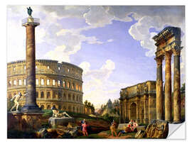 Vinilo para la pared Roman Capriccio Showing the Colosseum