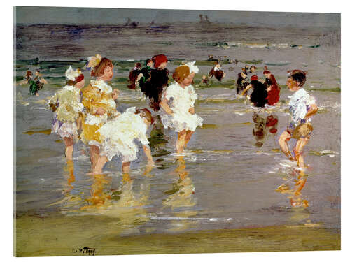 Akrylbilde Children on the Beach