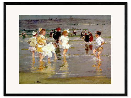 Innrammet kunsttrykk Children on the Beach