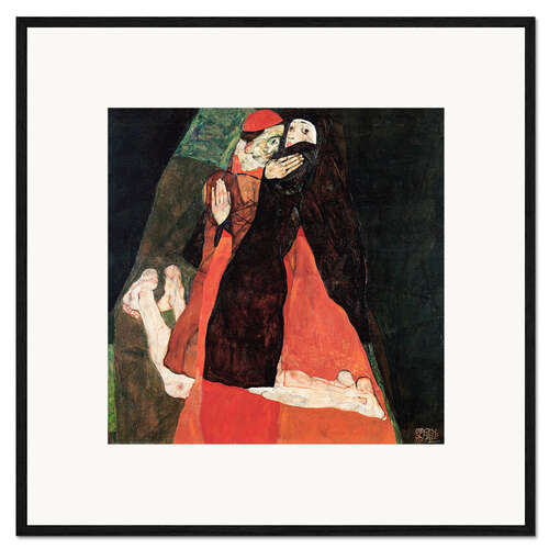 Gerahmter Kunstdruck Kardinal und Nonne