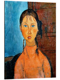 Magnettafel Mädchen mit Zöpfen