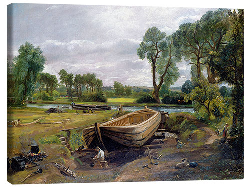 Canvas print Boat building