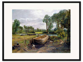 Gerahmter Kunstdruck Bootsbau