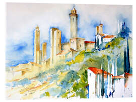 Acrylic print Italien   San Gimignano