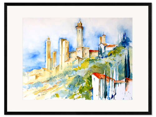 Framed art print Italien   San Gimignano
