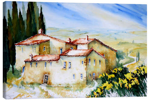 Canvas print Farm in Tuscany