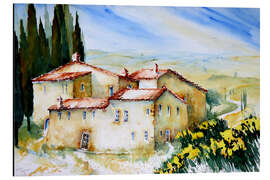 Magnettafel Bauernhof in Toskana