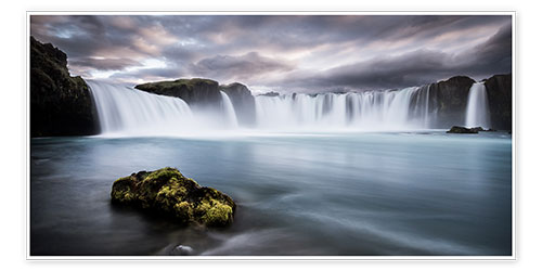 Poster Godafoss Wasserfall in Island