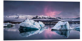 Acrylic print Eisebergs at Icelands Glacier Lagoon