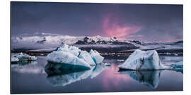 Cuadro de aluminio Eisebergs at Icelands Glacier Lagoon