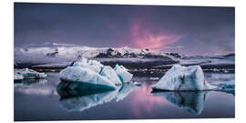 Foam board print Eisebergs at Icelands Glacier Lagoon