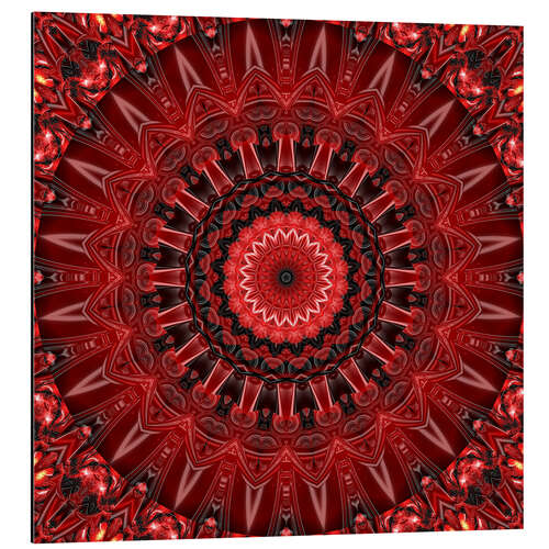 Cuadro de aluminio mandala red