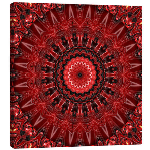 Canvas print mandala red