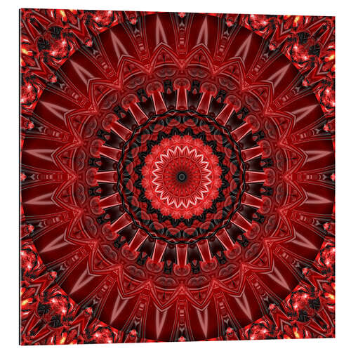 Gallery print mandala red