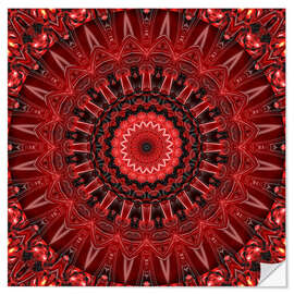 Muursticker mandala red