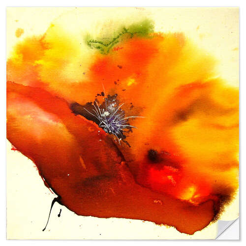 Autocolante decorativo Poppy - single flower