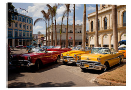 Acrylic print  Oldtimers in Havanna, Cuba - Peter Schickert