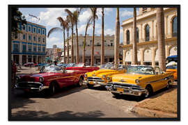 Gerahmter Kunstdruck Oldtimer in Havanna, Kuba