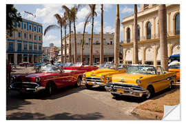 Sticker mural Voitures anciennes à La Havane, Cuba