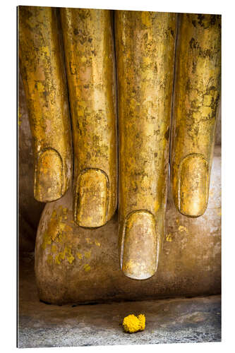 Gallery print Golden fingers of a Buddha statue