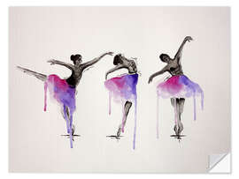 Sticker mural Poses de ballet