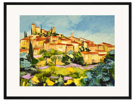 Gerahmter Kunstdruck Hügel in der Provinz