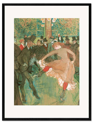 Impresión de arte enmarcada El baile en Moulin Rouge (detalle)