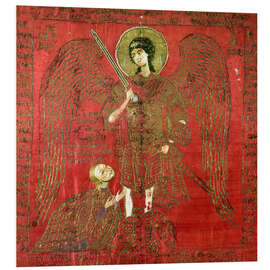 Foam board print Archangel Michael with Manuel II Palaeologus