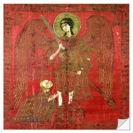 Selvklebende plakat Archangel Michael with Manuel II Palaeologus