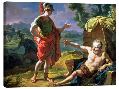 Canvas-taulu Alexander and Diogenes, 1818