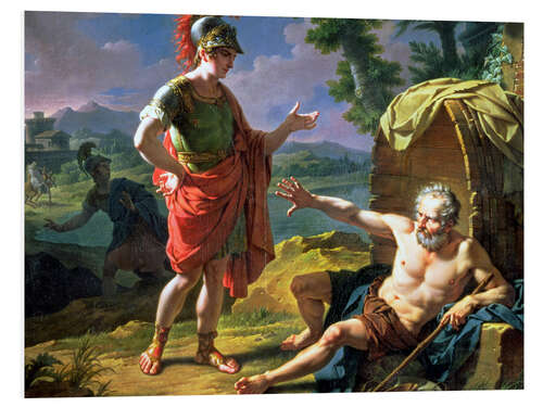 Hartschaumbild Alexander and Diogenes, 1818