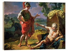 Obraz na drewnie Alexander and Diogenes, 1818 - Nicolas Andre Monsiau