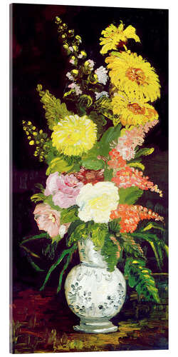 Acrylglasbild Vase mit Blumen