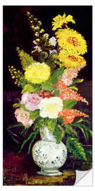 Muursticker Vase with Flowers